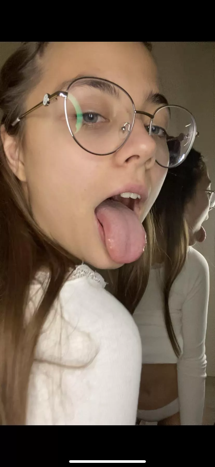 Where would you spread cum: in mouth or on glasses?