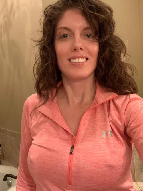 Workout time, no bra required