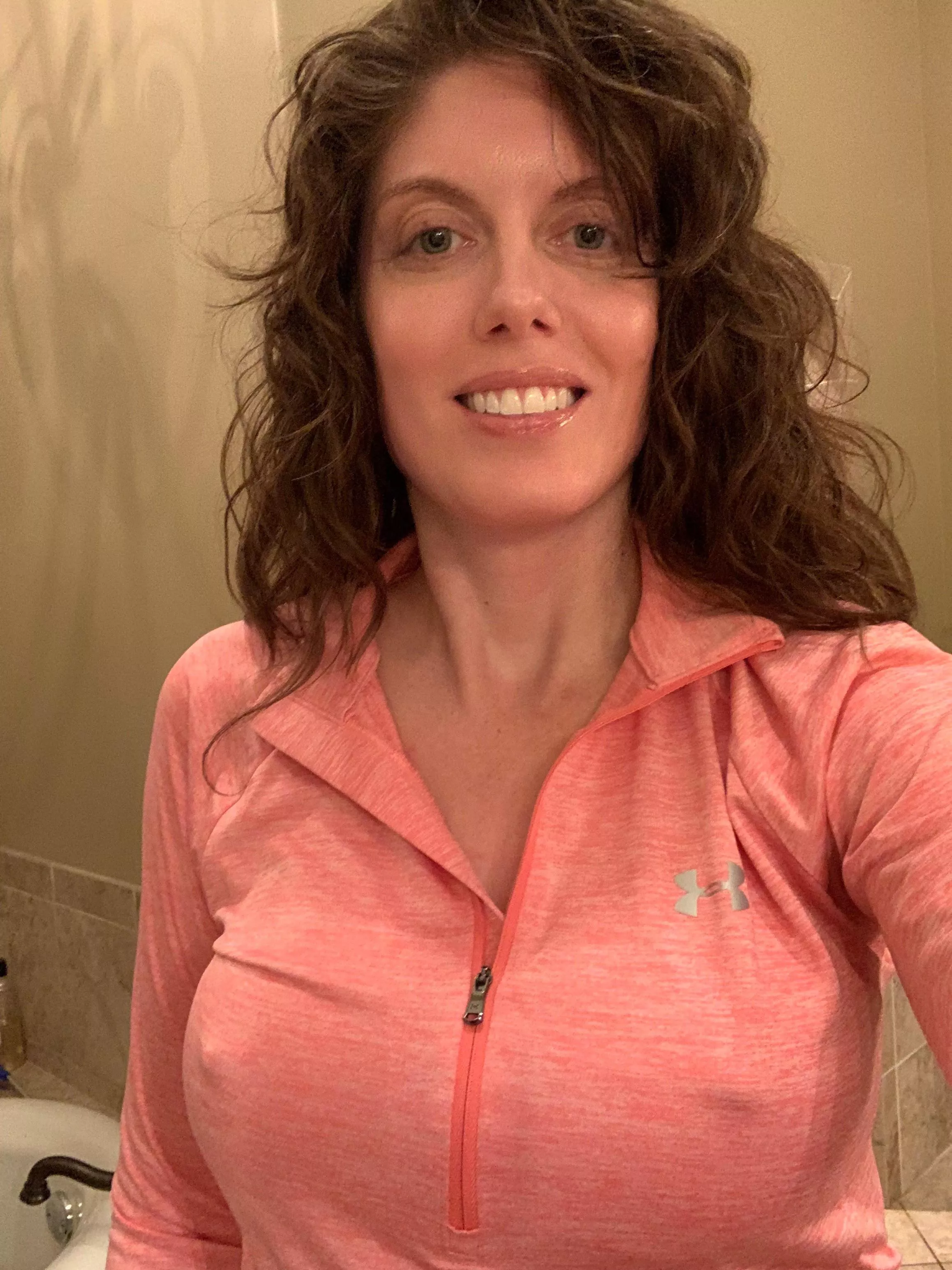 Workout time, no bra required