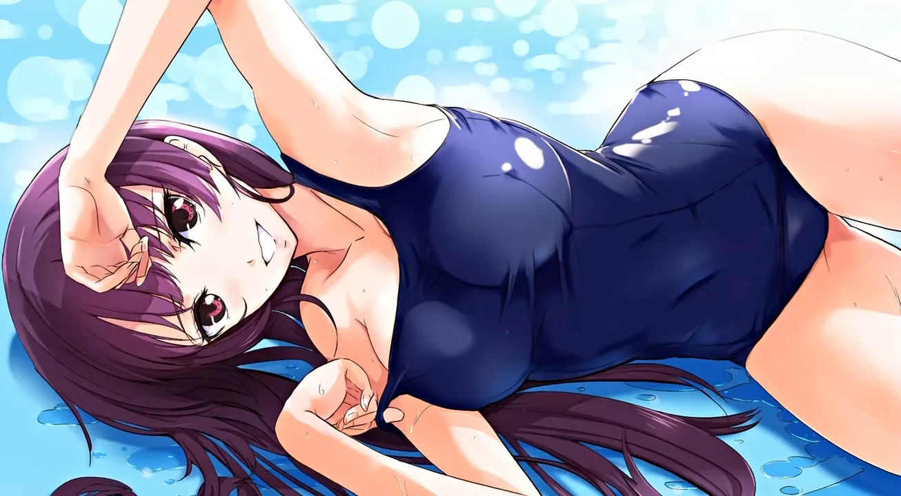 Yuuko Kanoe in Old School Swimsuit (Tasogare Otome X Amnesia)