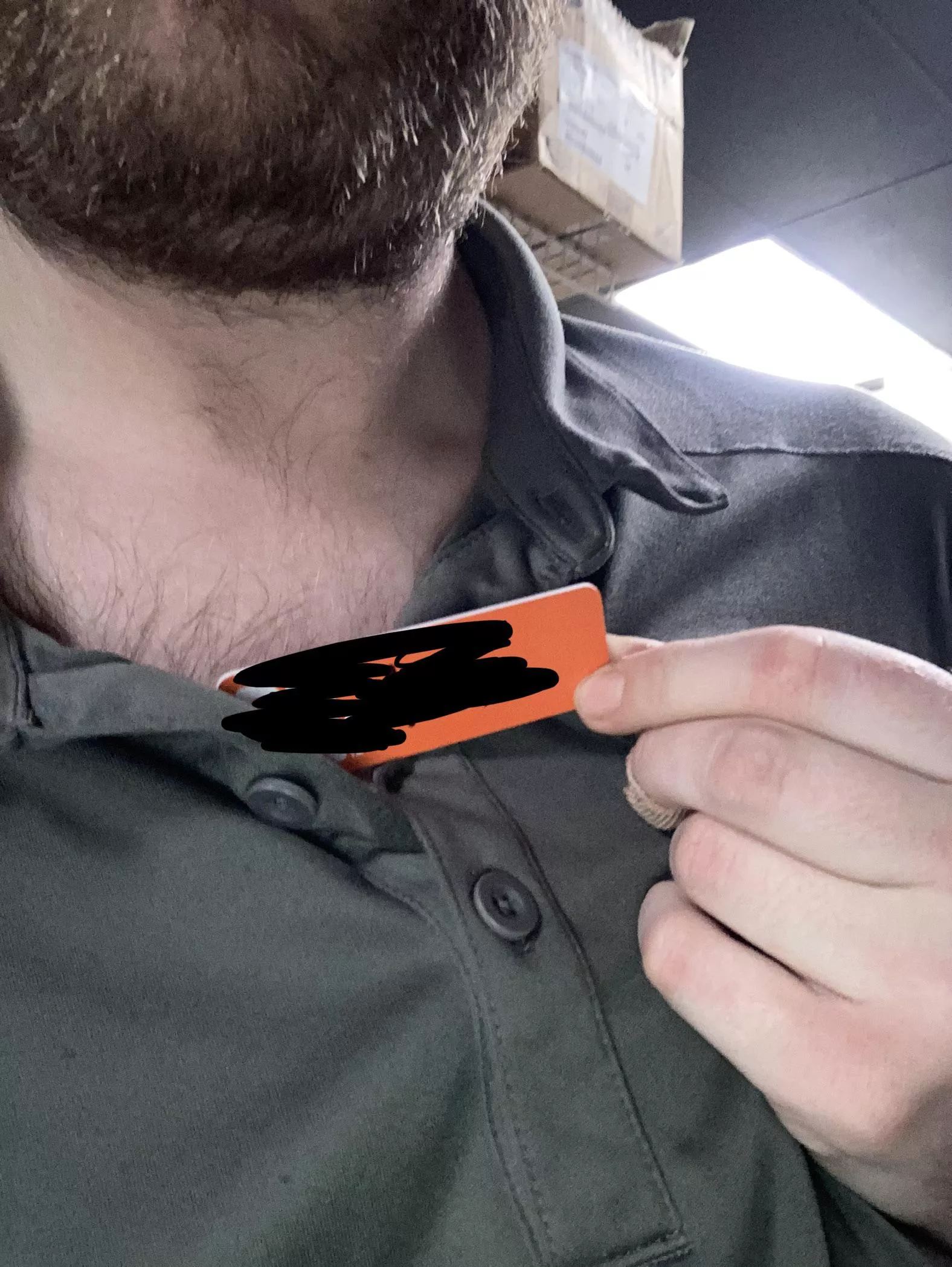 (27) My manager told me I had to button my shirt up more at work