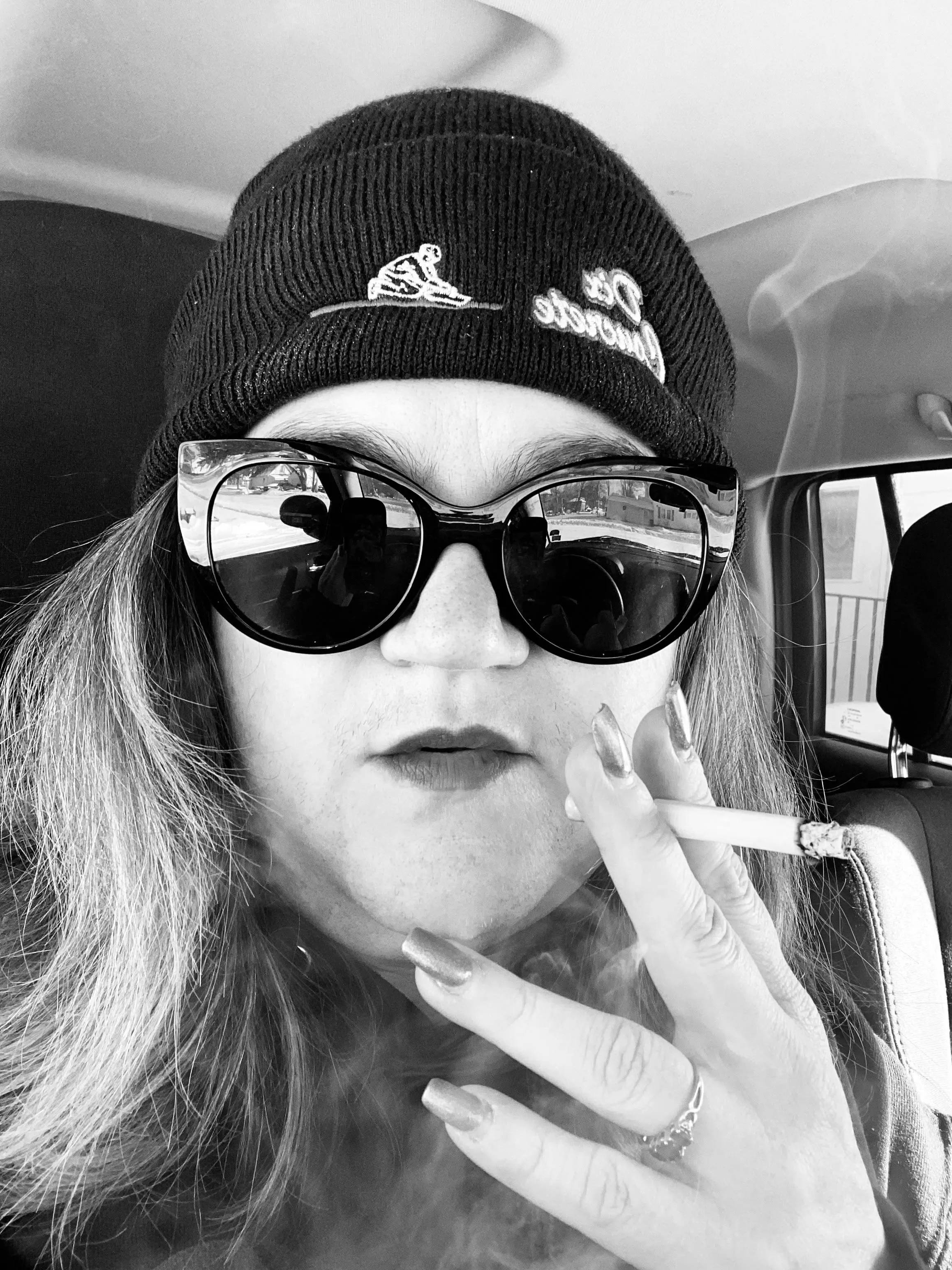 A quick smoke while out running errands.