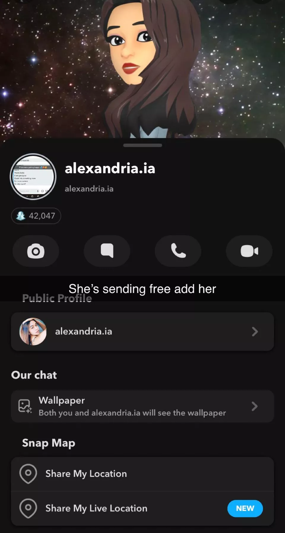 Add her she’s sending for free!!