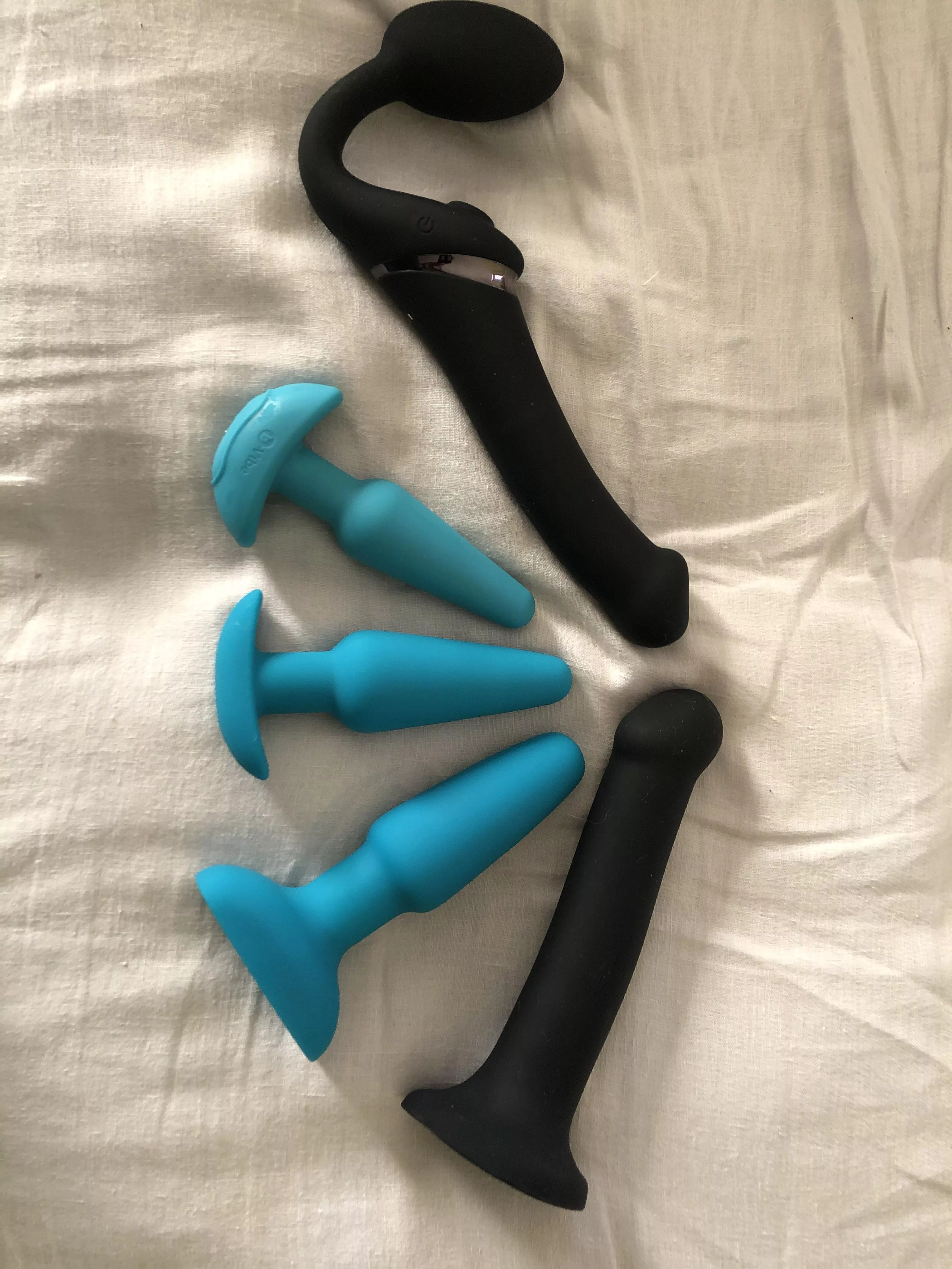 All my toys laid out. Now just needing a lovey lady to instruct me how I should use them!