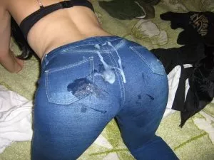 Big load on denim!
