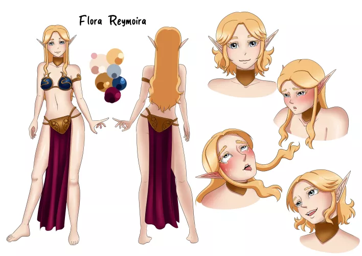 Character sheet for my upcoming NSFW 18+ GL/Yuri comic [The Lusty Dragon Mistress] - updates on the comic in my socials (links in the comments)