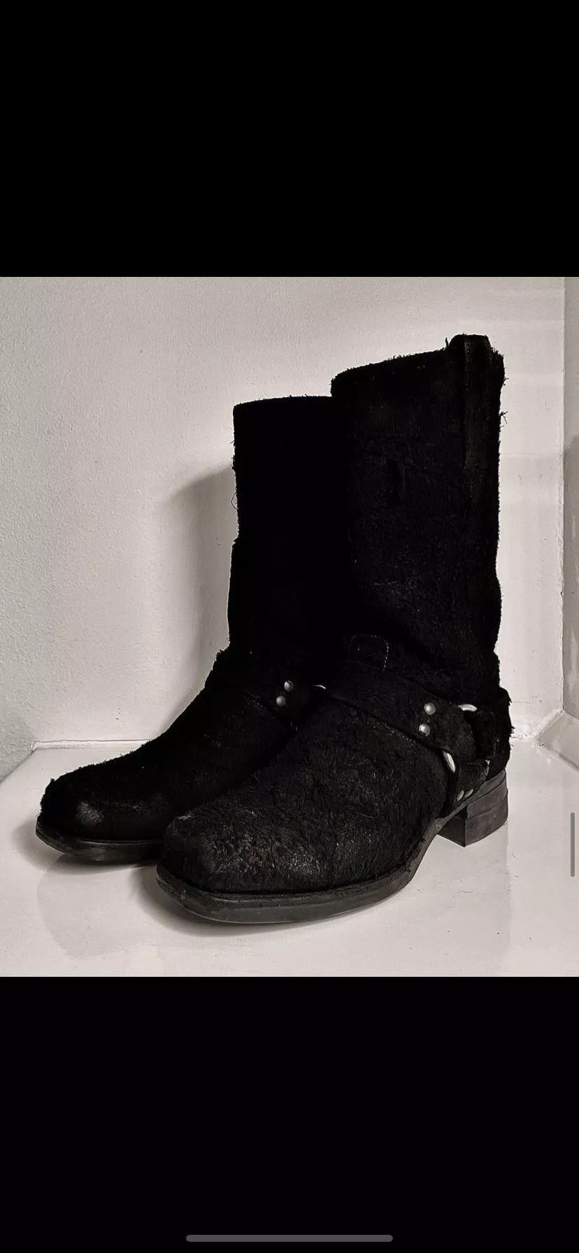 could anyone help ID or show similar boots? (originally brown, dyed black)
