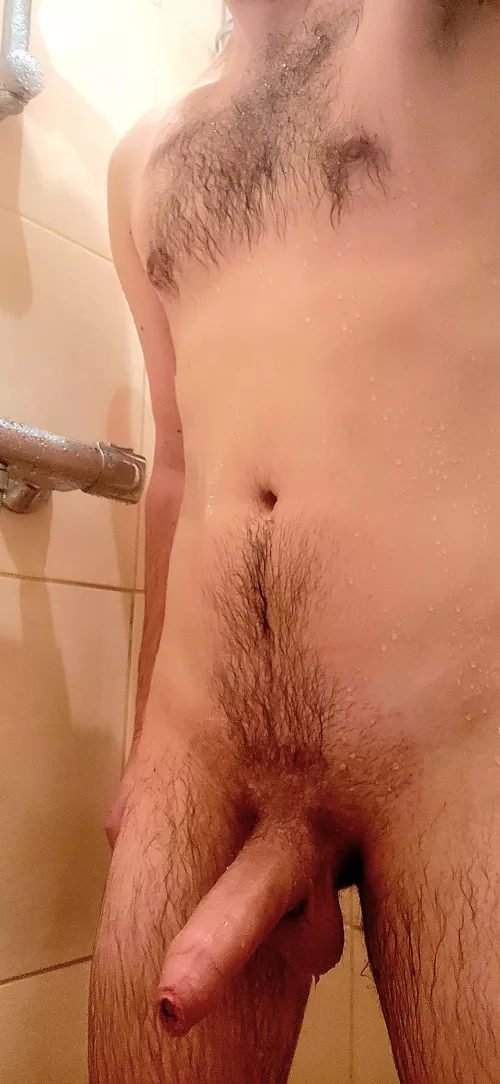 Getting clean before work.