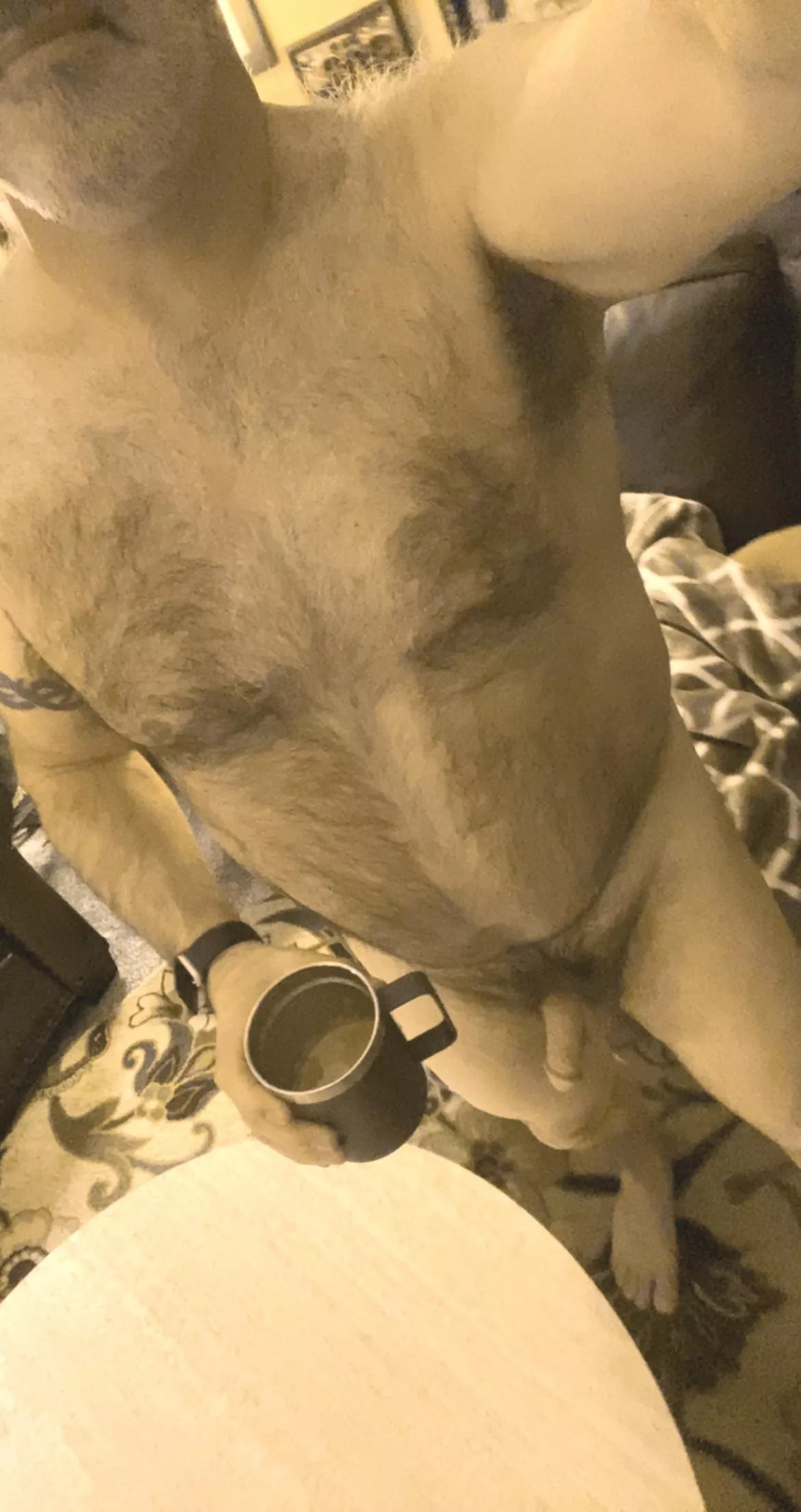 Getting up for a second cup. (57)