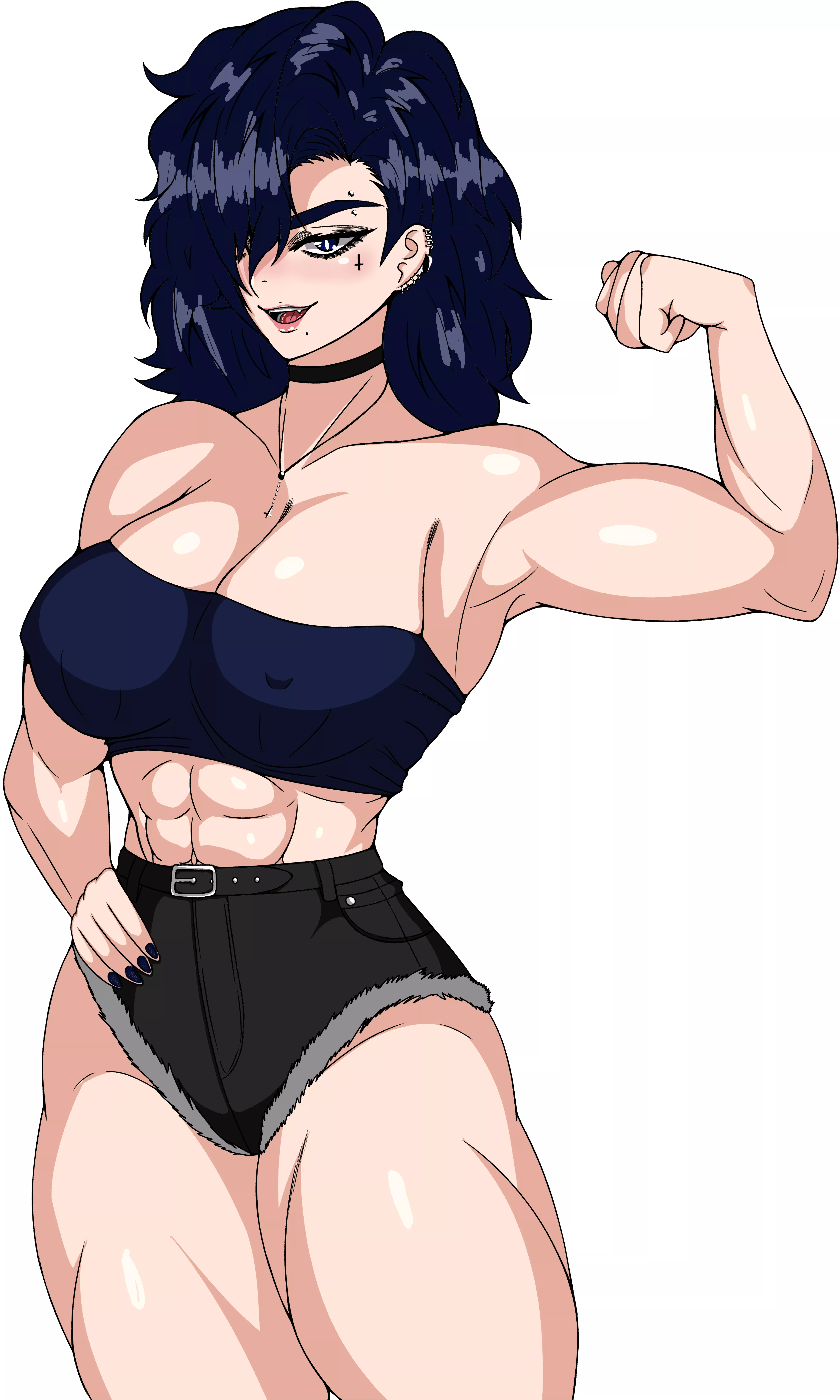 Goth Muscle Lady [Artist: DemonDog17]