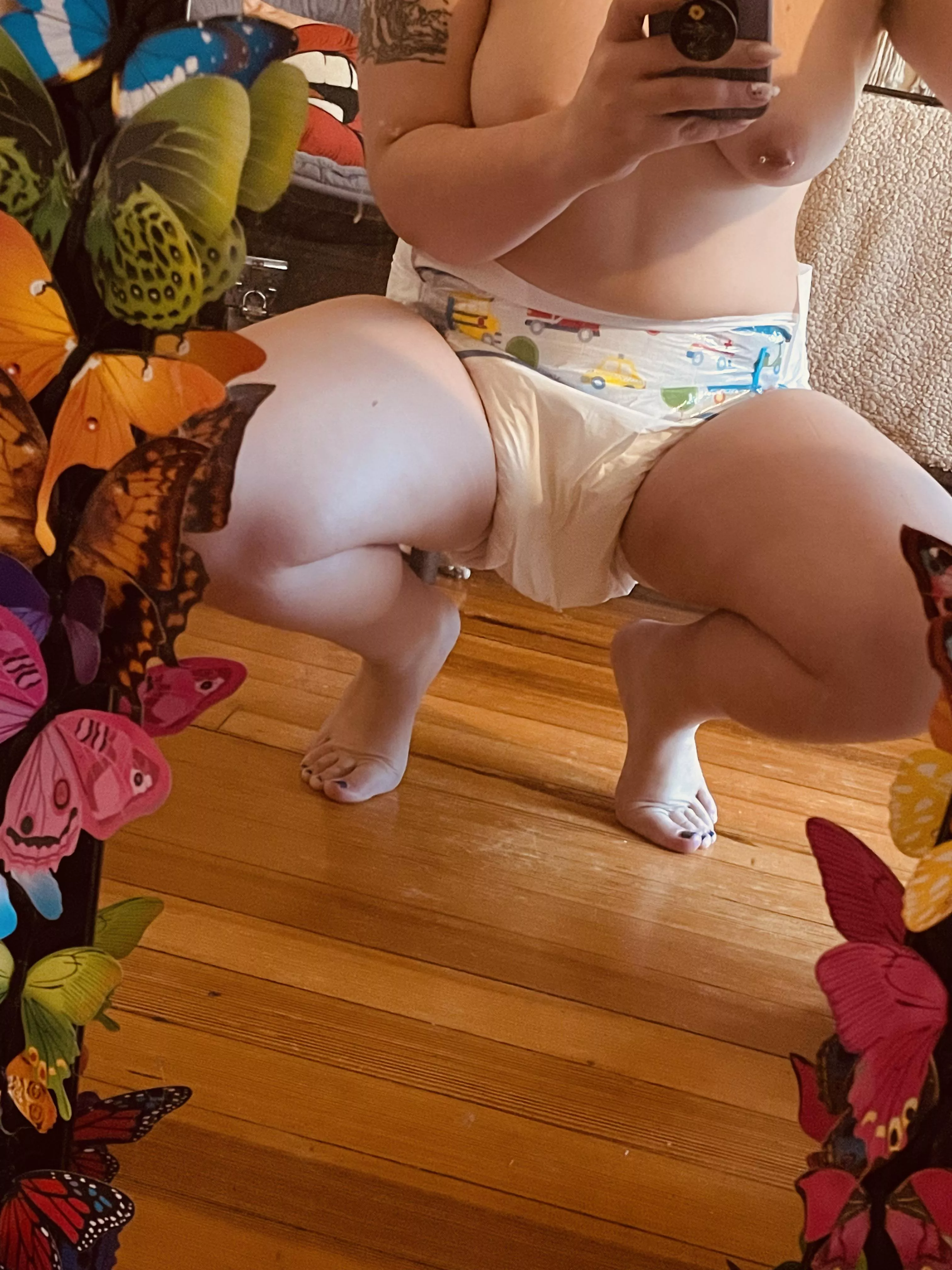 Little girls aren’t allowed to cum or wear big girl panties (diapered in denial day #6)