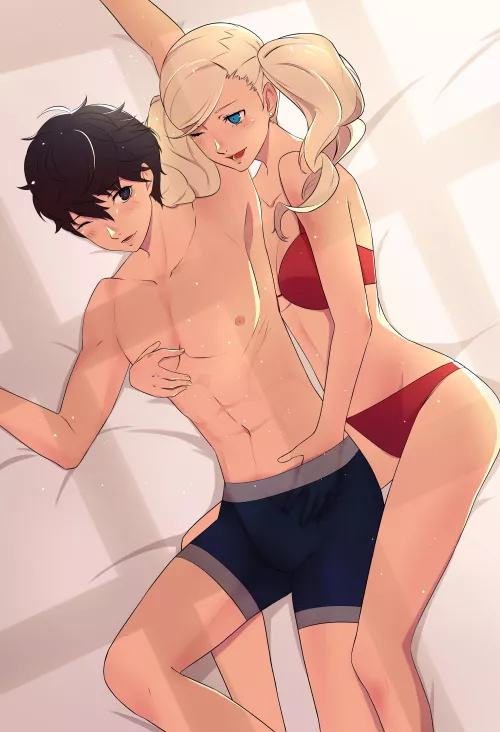 Persona 5 - Ann Loves to Play with Ren in the Morning (by @WanderstillArt)