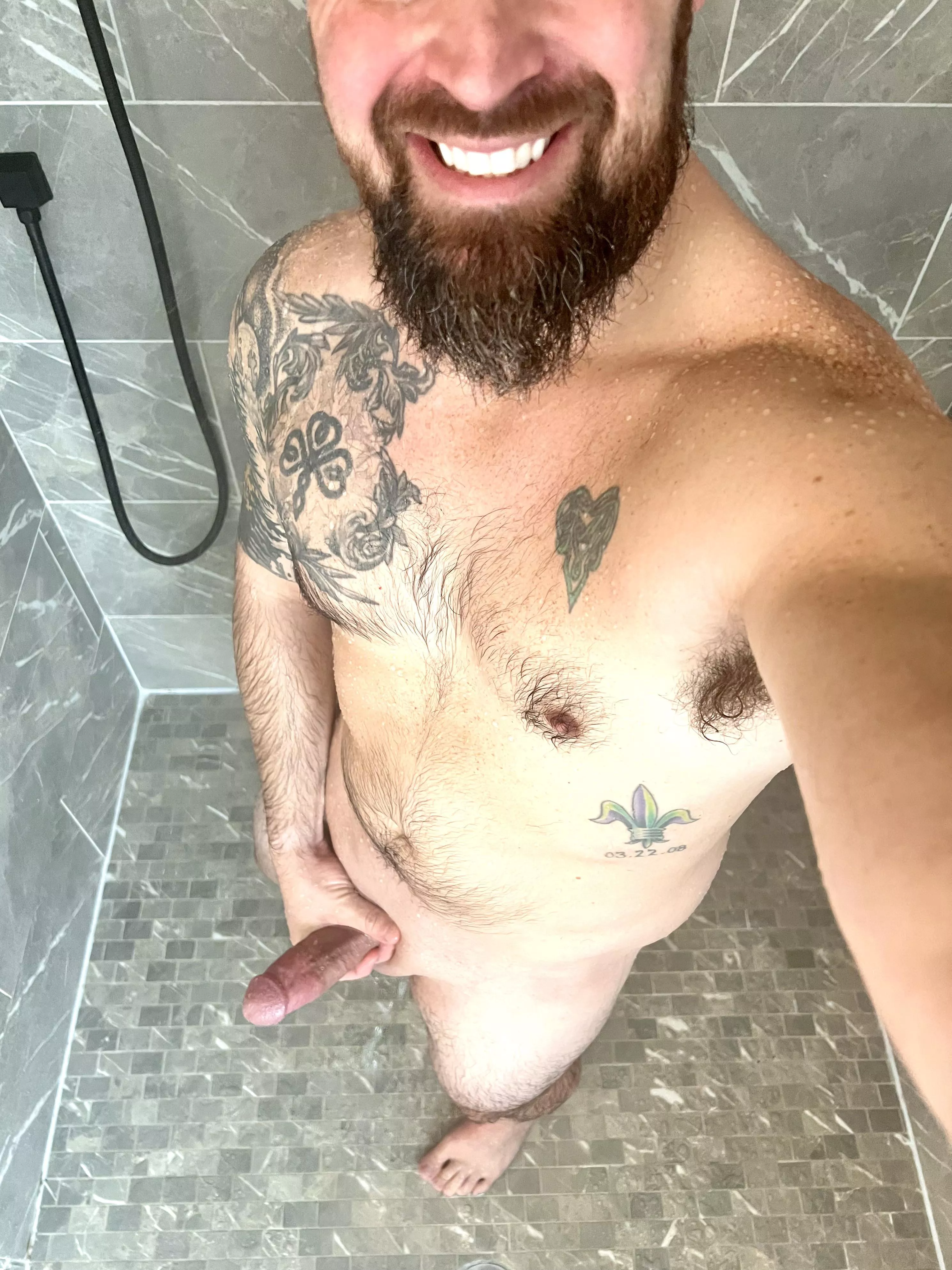 Post-Christmas shower feels great