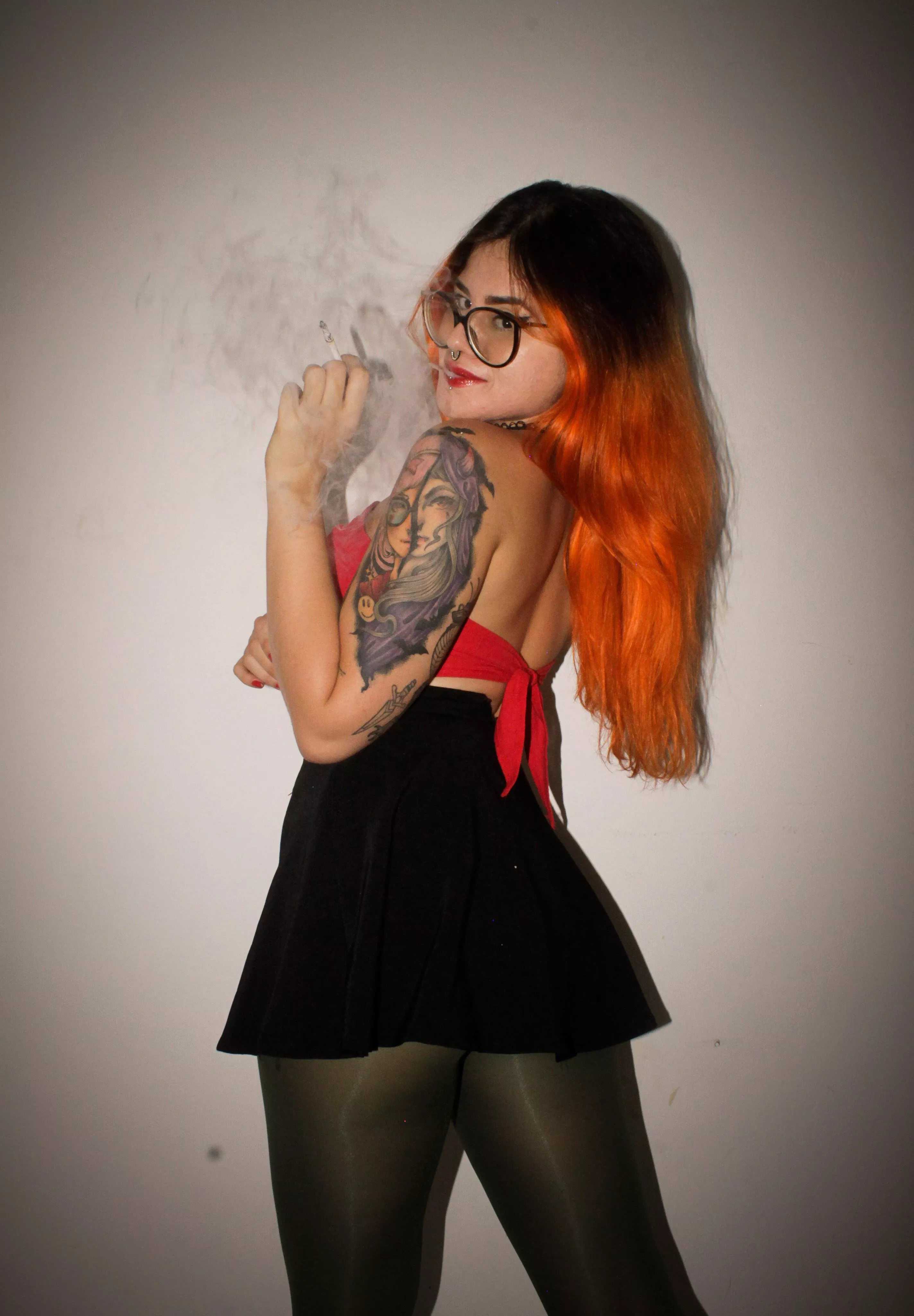 Smoking a red Marlboro to make the day better