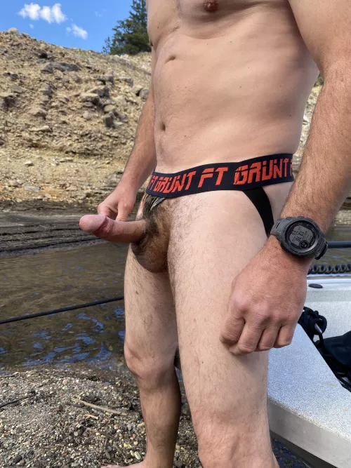 Taking break from fishing