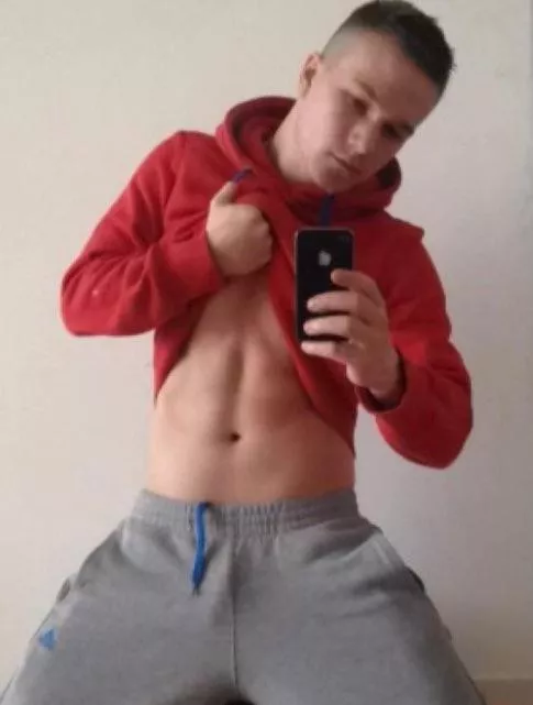 “Trackies n hoodie” …