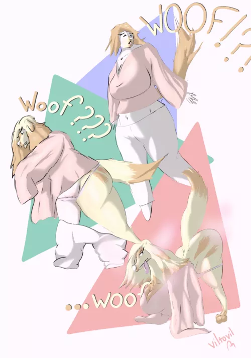Woof Sequence [F Human -> Semiferal/semianthro Dog] by viltovil