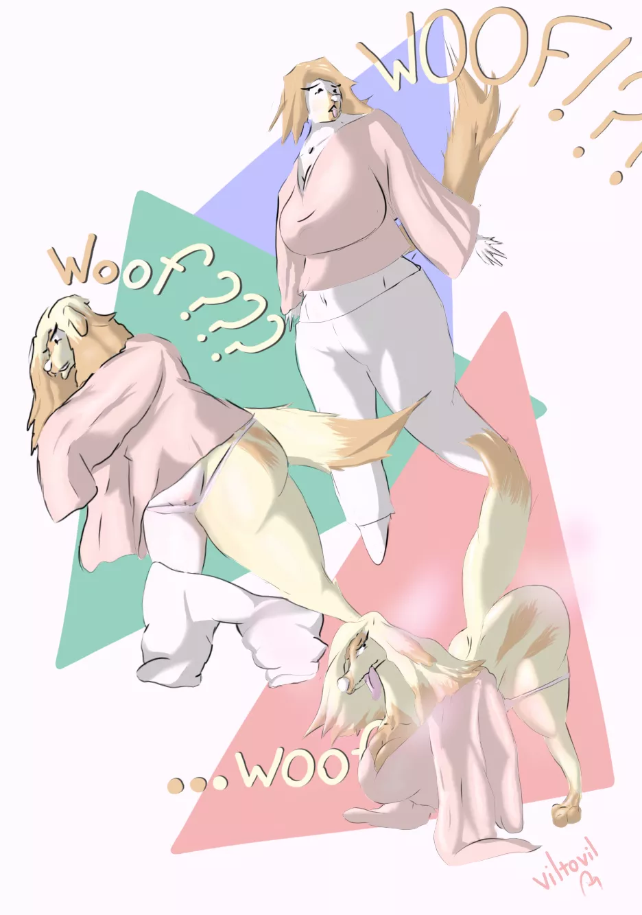 Woof Sequence [F Human -> Semiferal/semianthro Dog] by viltovil