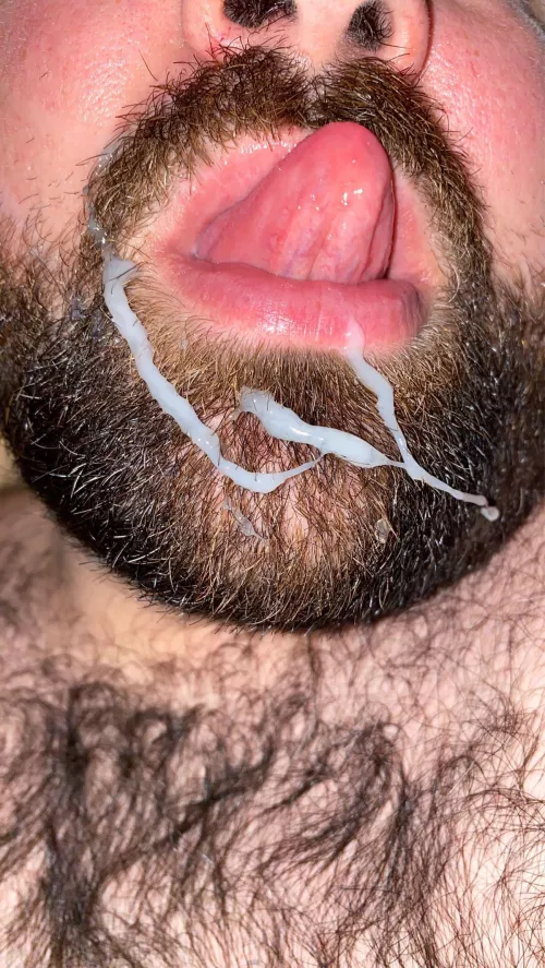 After he shot his load on my face, but before he made me swallow it