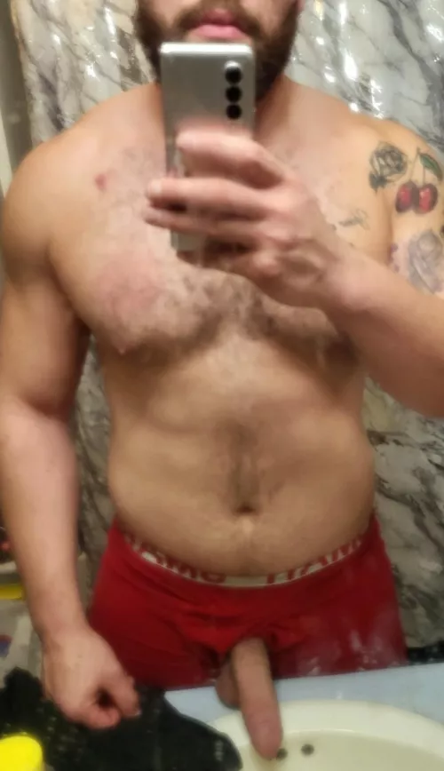 beard. boner. bathroom.