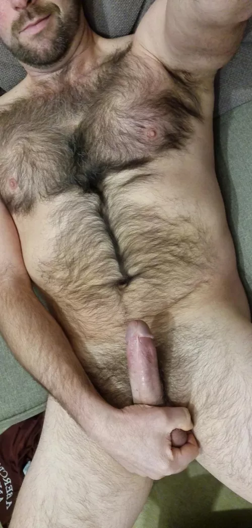 Climb on if you like my chest!