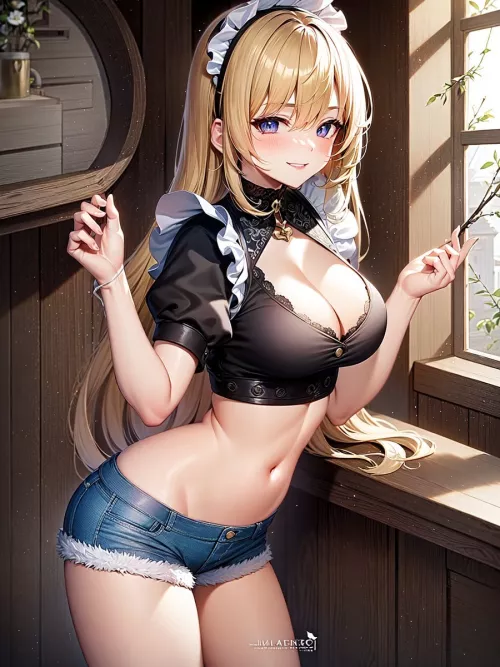 Crop Top Maid Midriff