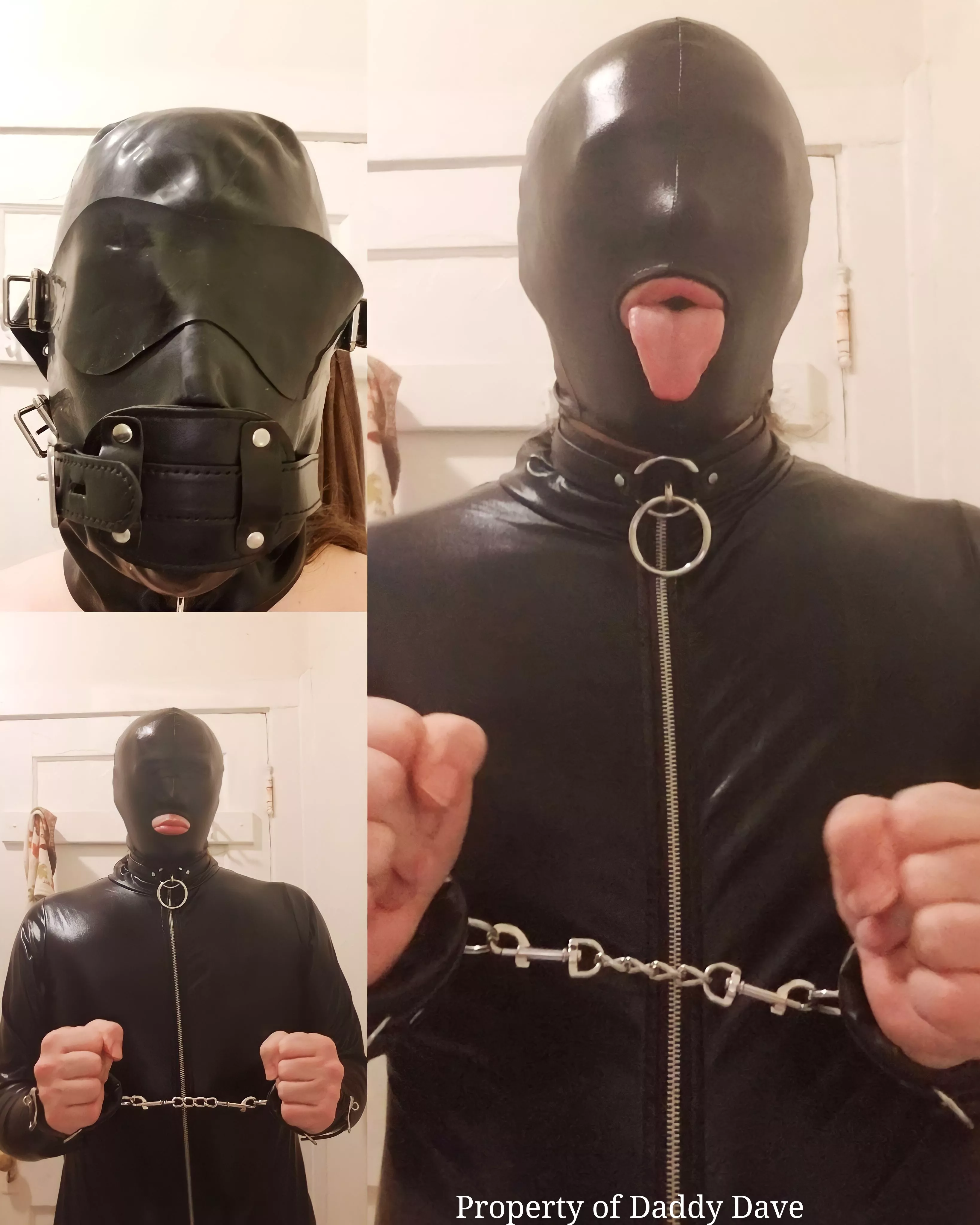 First, I took away her rights; then, I took away her privacy. Now I'm taking away her face😈 my sissy Mia will be known as my faceless gimp Sissy😈