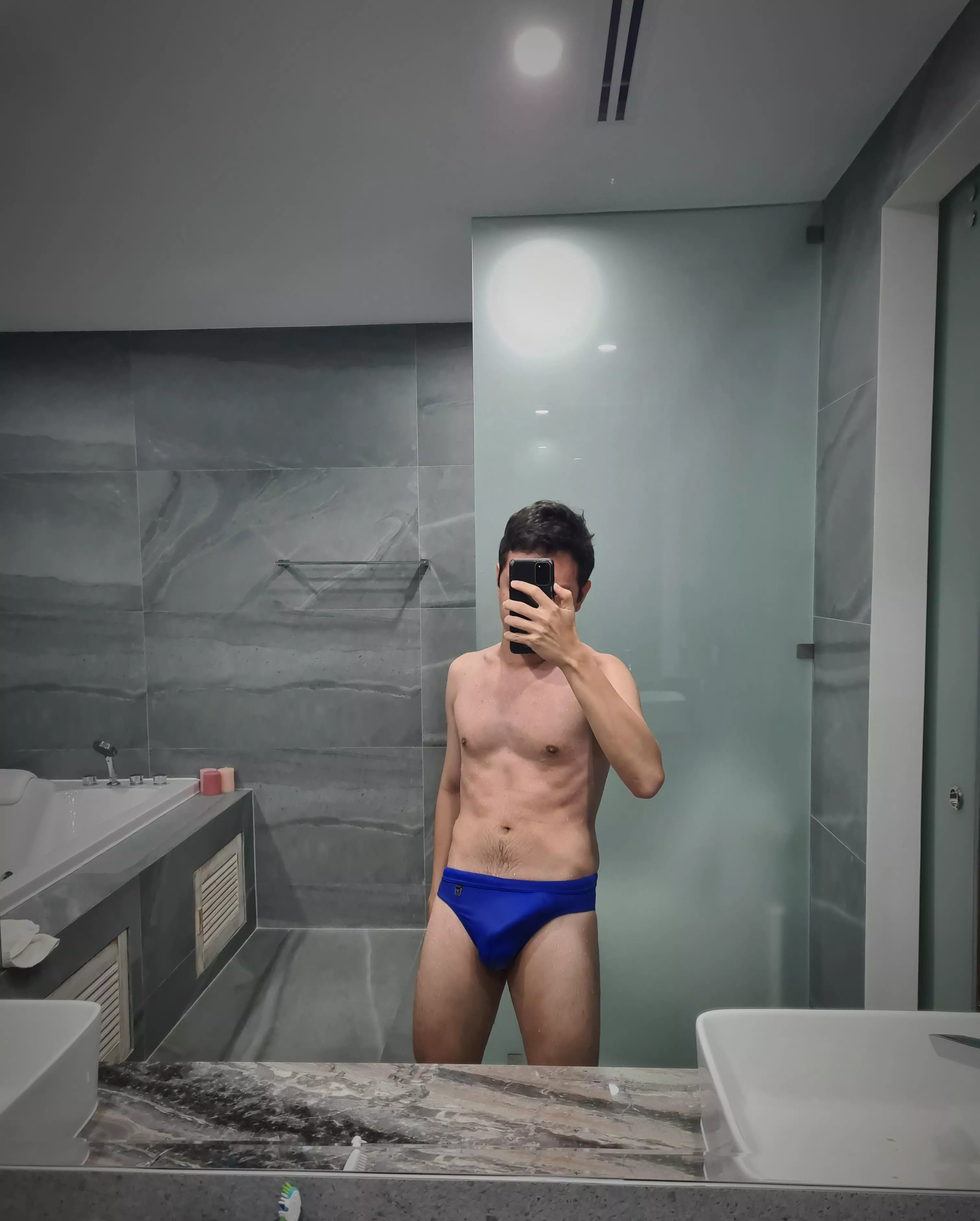 First time in speedo during winter break