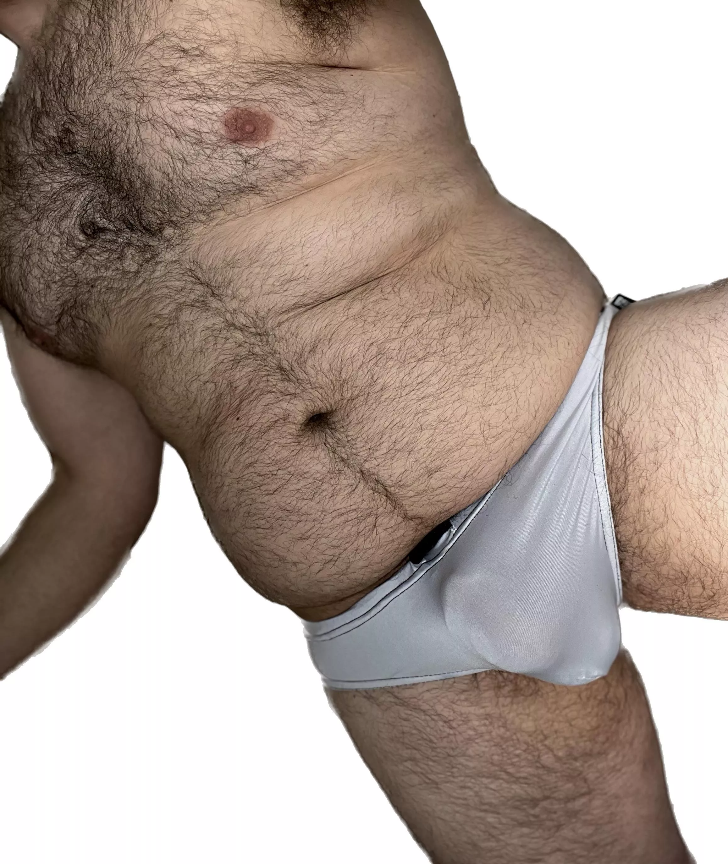 How I show off my big, full balls in this white speedo 😘