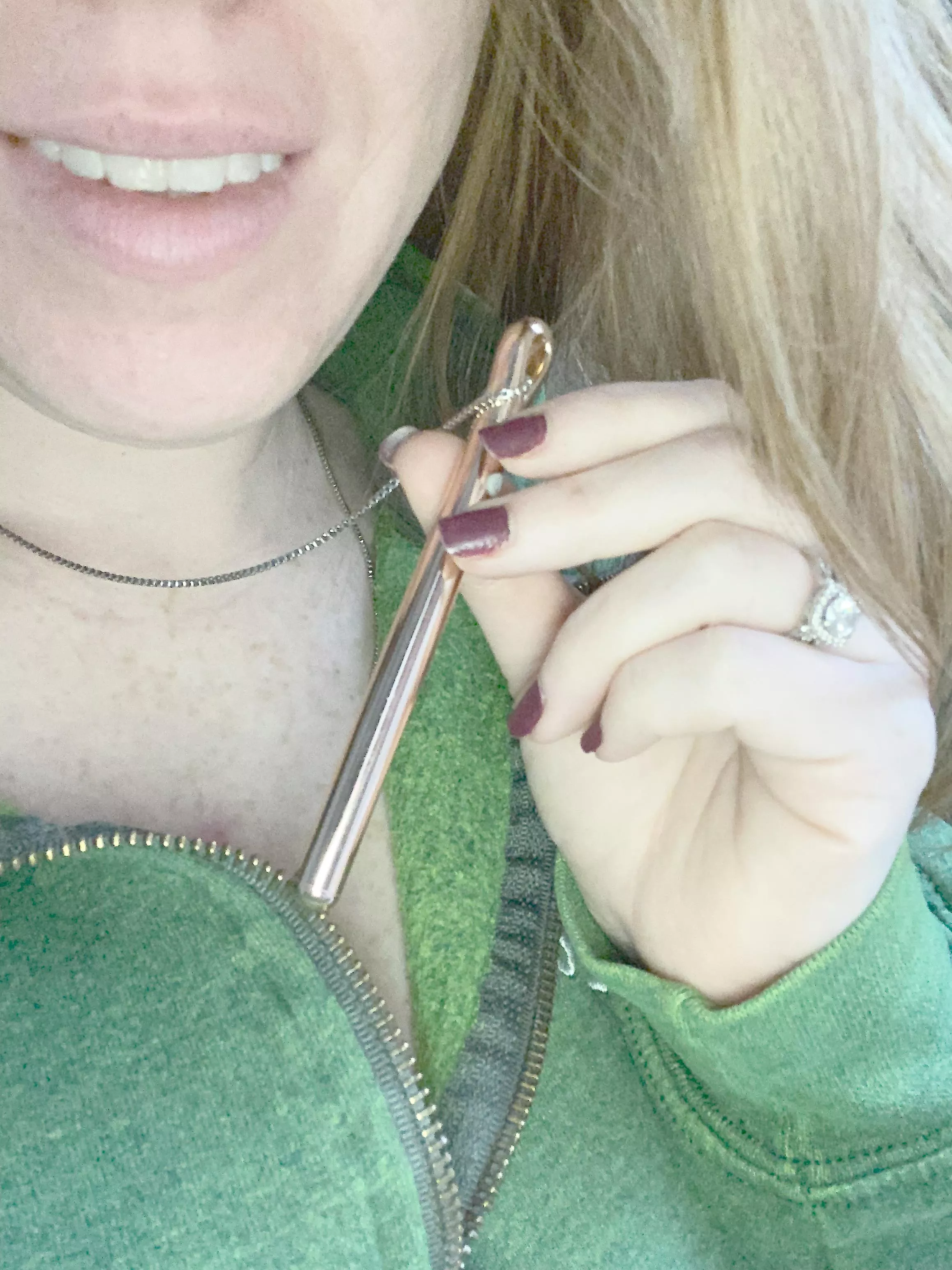 Hubby got me a new necklace for Christmas, and it’s totally my vibe 😝😜😻💦