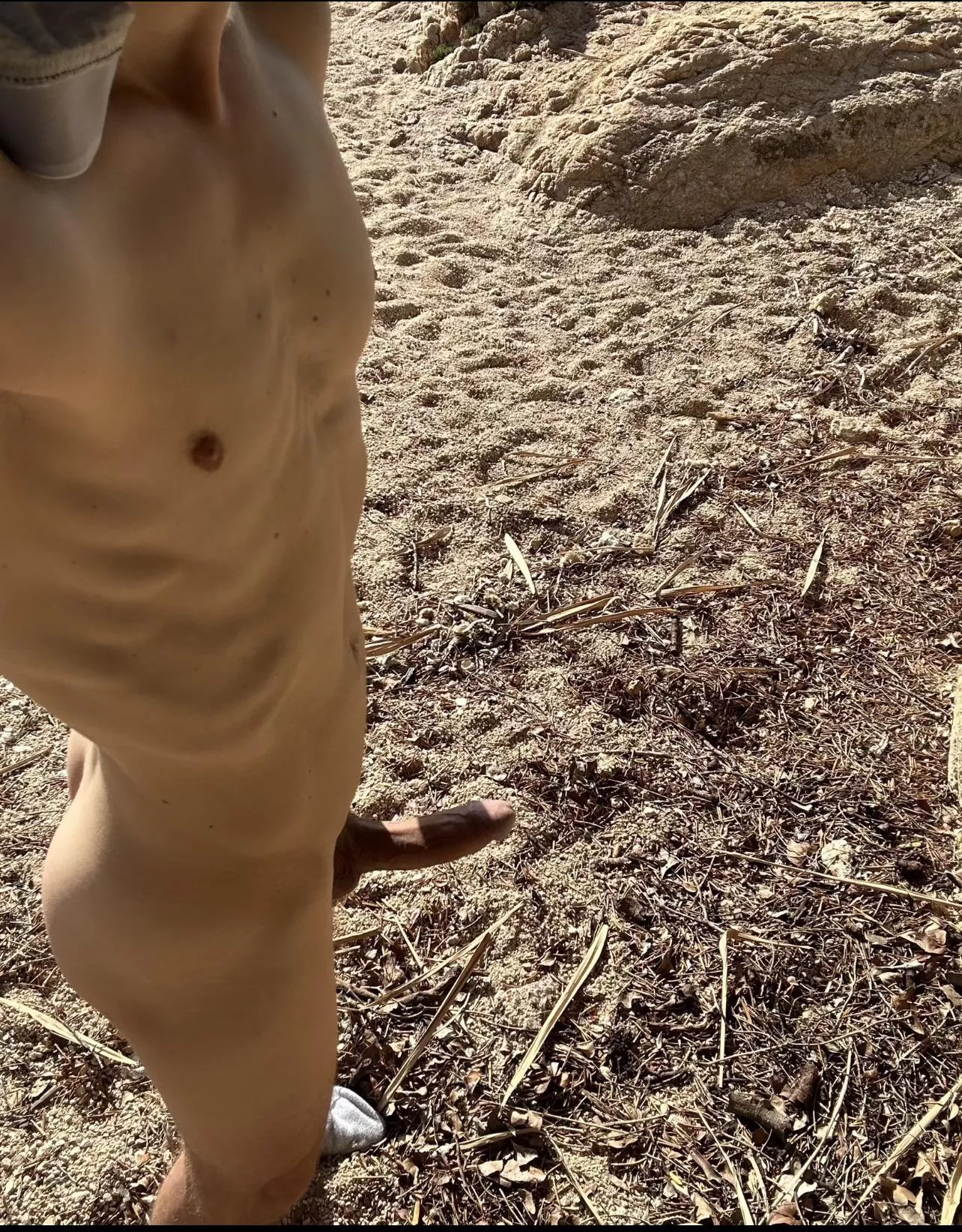 I love to show off my uncut erection to the gay beach crowd 🏝️. Would you react? Would you suck me? Or rather a handjob? Make me cum? M(23)