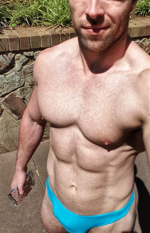 I (m) just finished at the gym, now to get some sun in the backyard