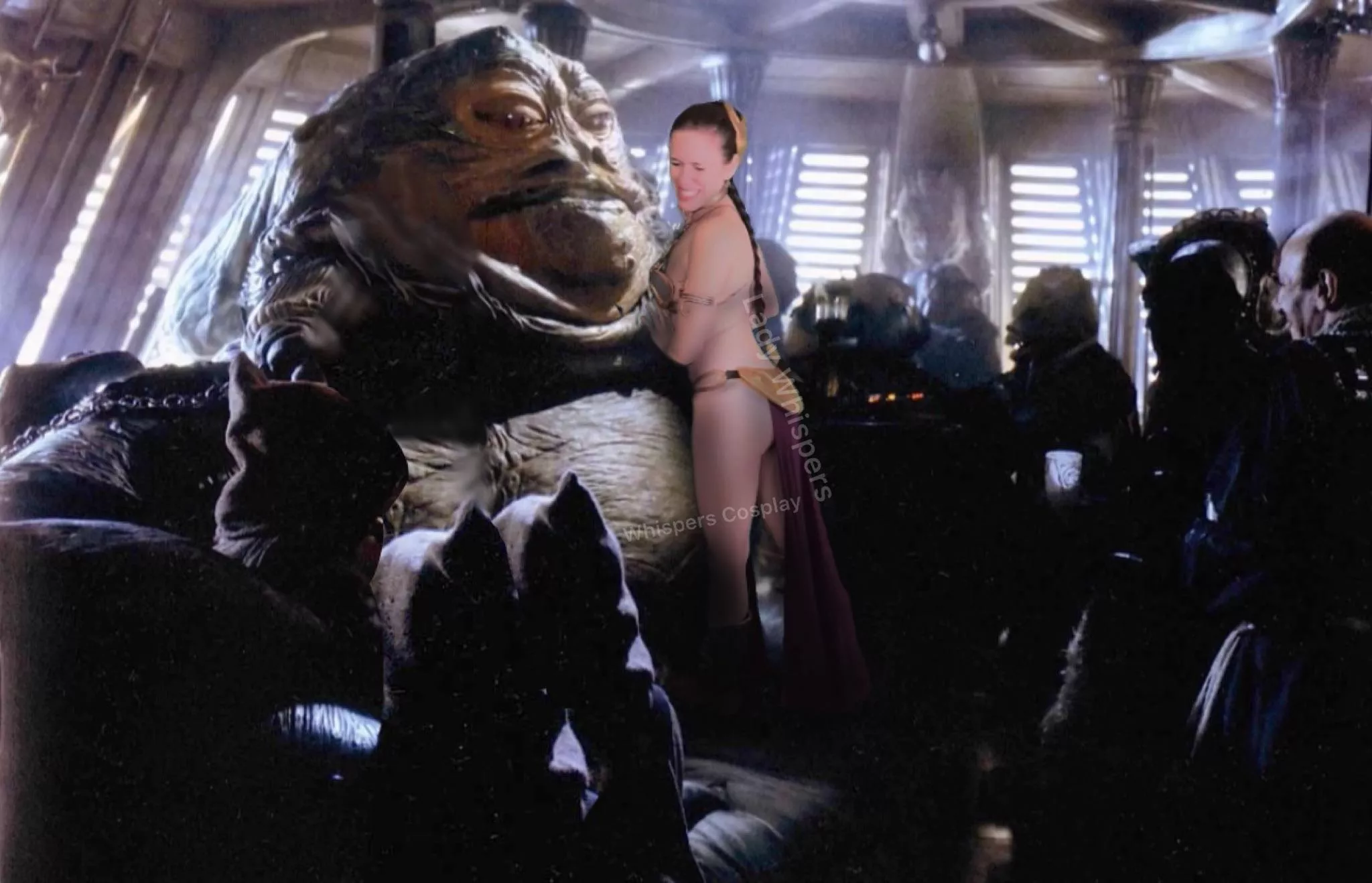 Leia forced to Jabba’s side (me) (cosplayer also me)