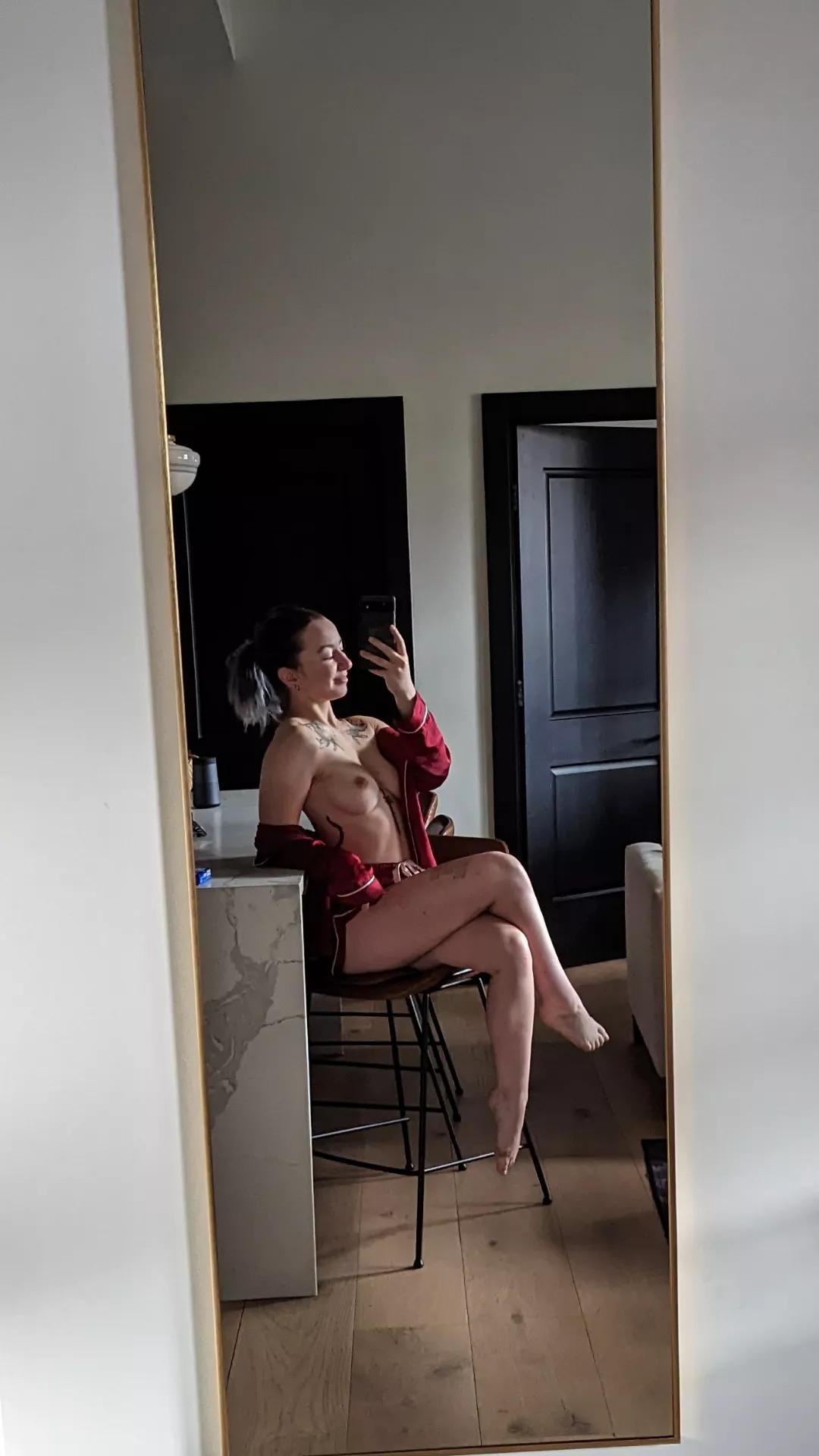 love how my silk pajamas feel on my skin