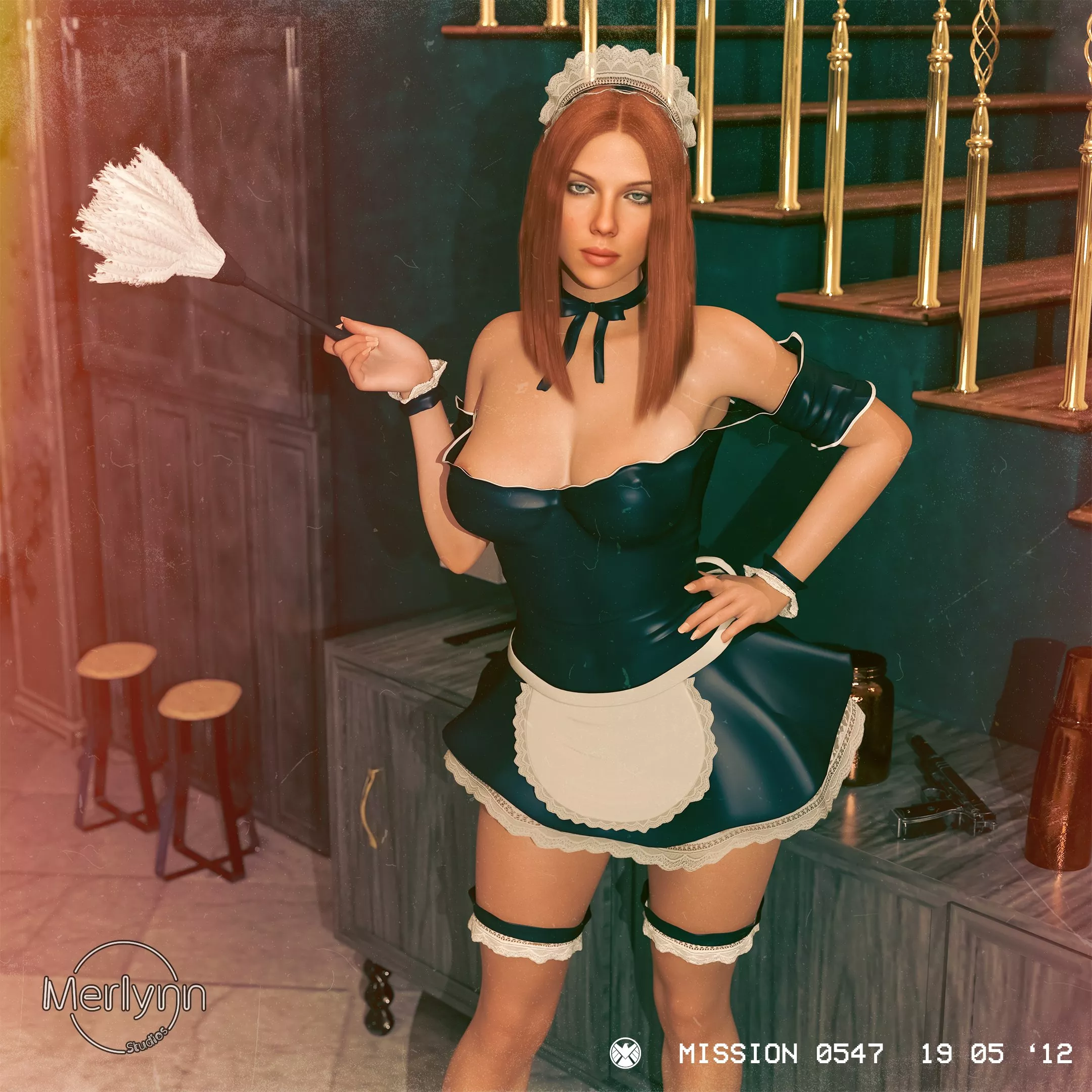 Maid Black Widow (MerlynnStudios) [Marvel]