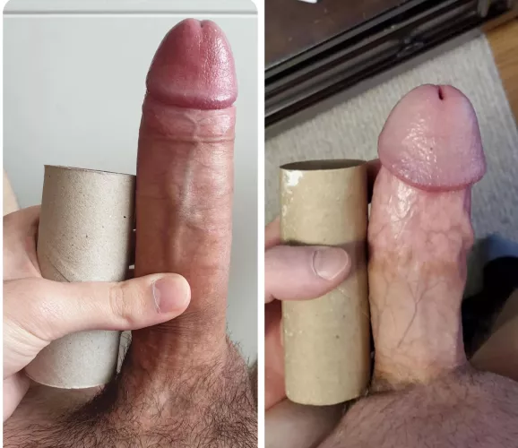 me (left) compared with u/Tonythicks (right)