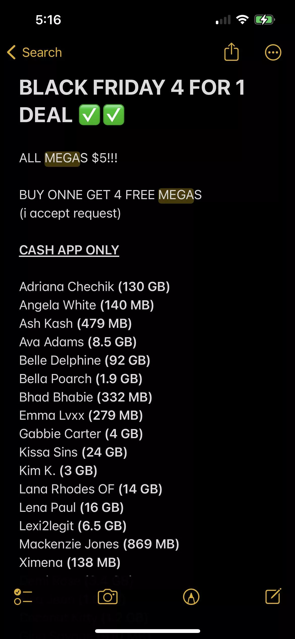 MEGAS 4 FOR $5 COME SHOP