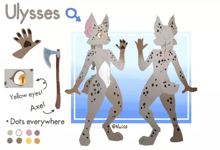 My Fursona Ulysses [commission drawn by Nwico]