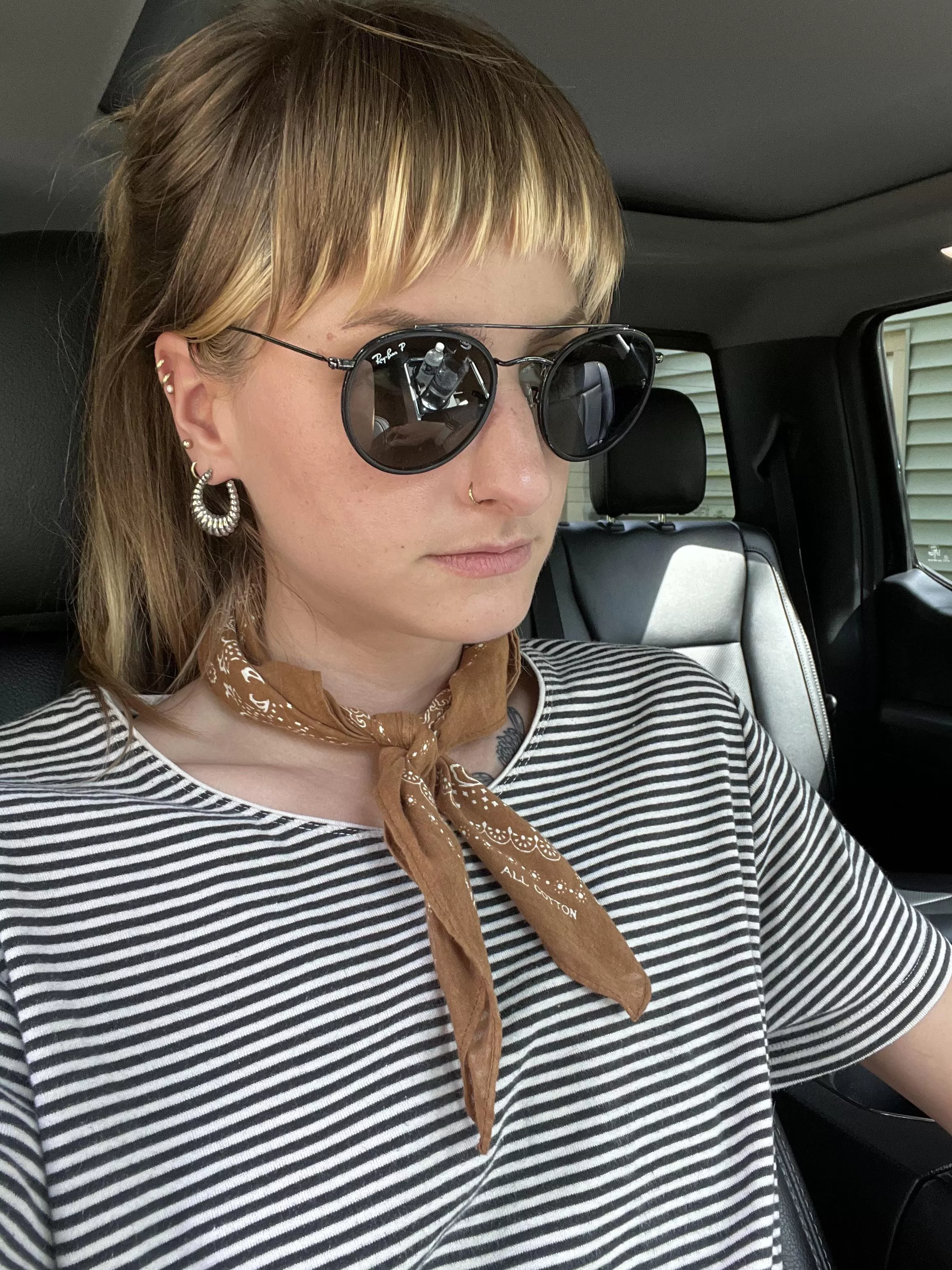 My underbleached bangs