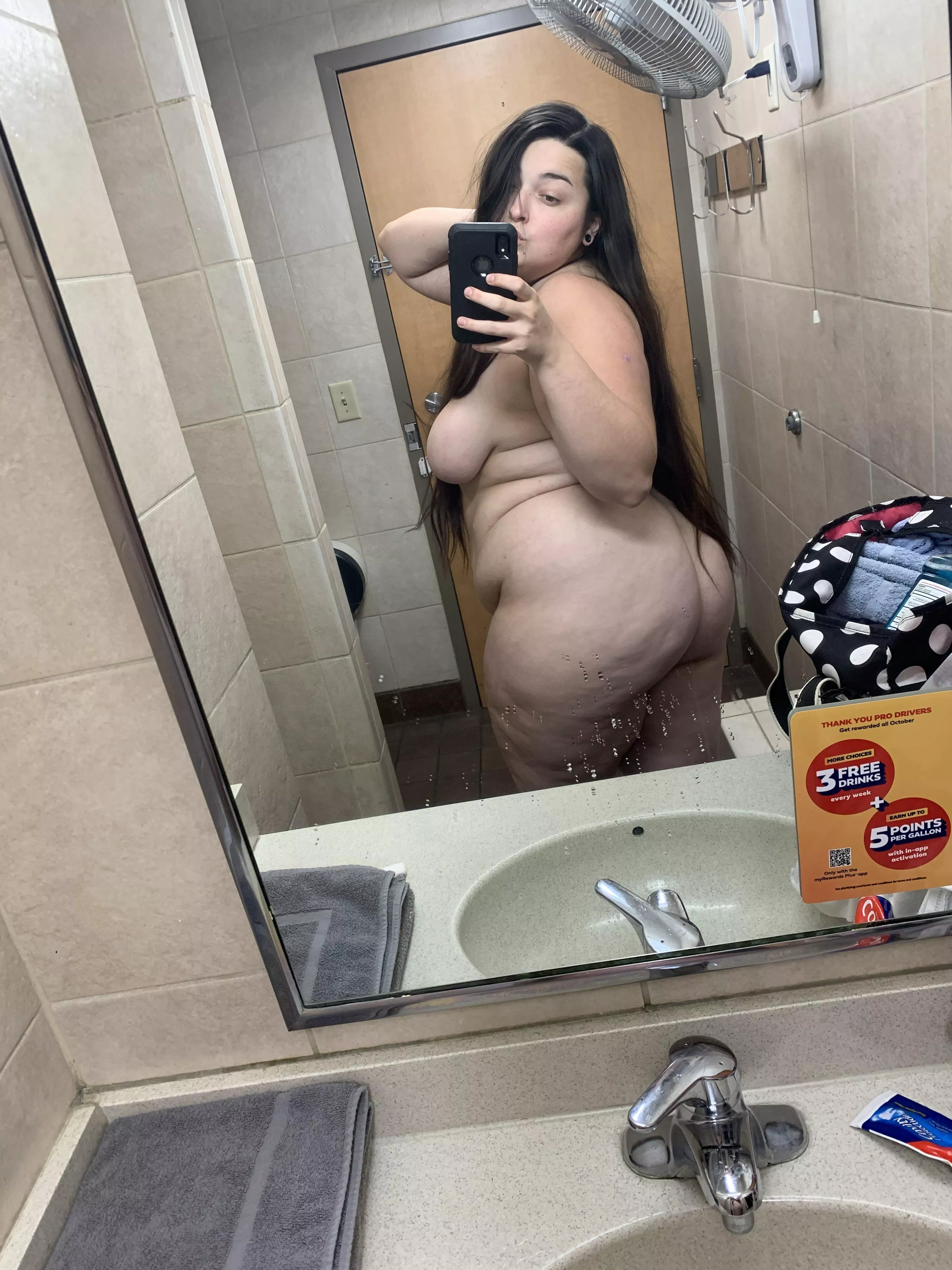 Naked at the truck stop