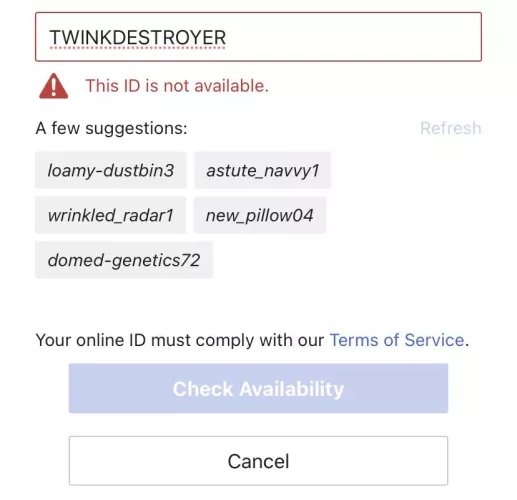 Ok! Which one of you took my PSN I just thought of! How rude! 😂