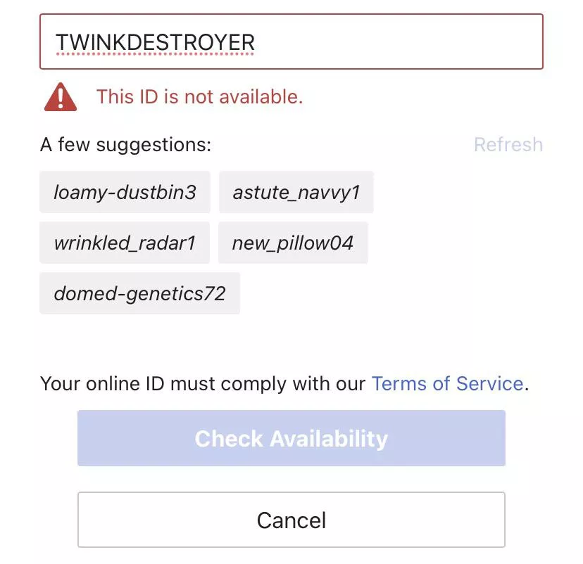 Ok! Which one of you took my PSN I just thought of! How rude! 😂