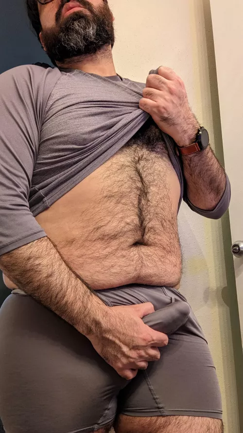 post gym chubby dude