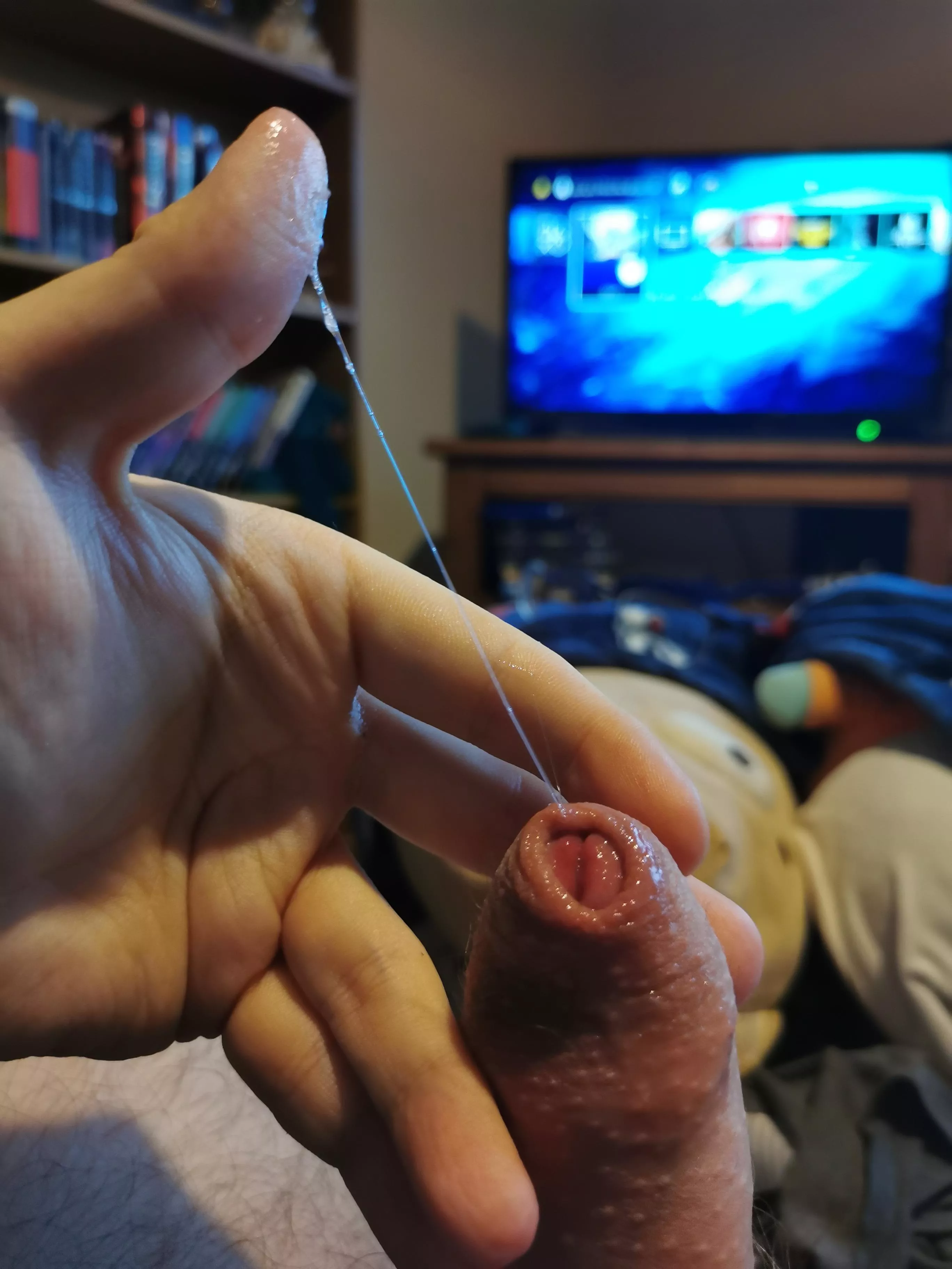 See how far my precum stretches