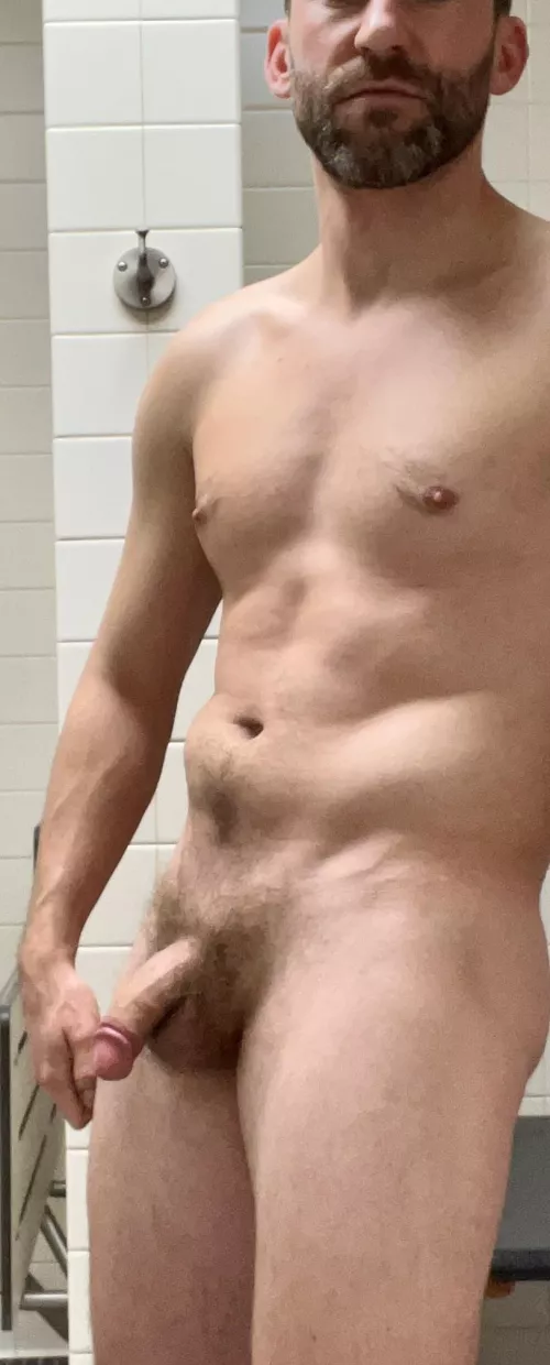 Semi and a boner in the locker room, hope you still enjoy [38]