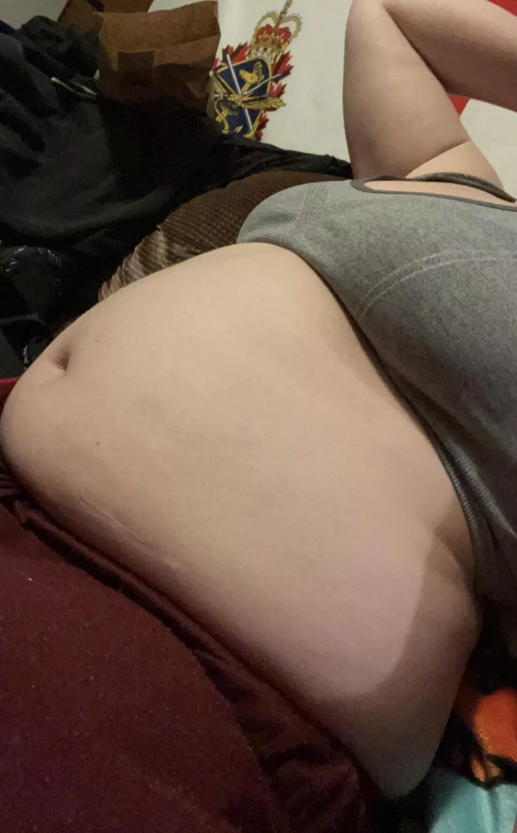 Was home alone with lots of treats.. I may have overdone it