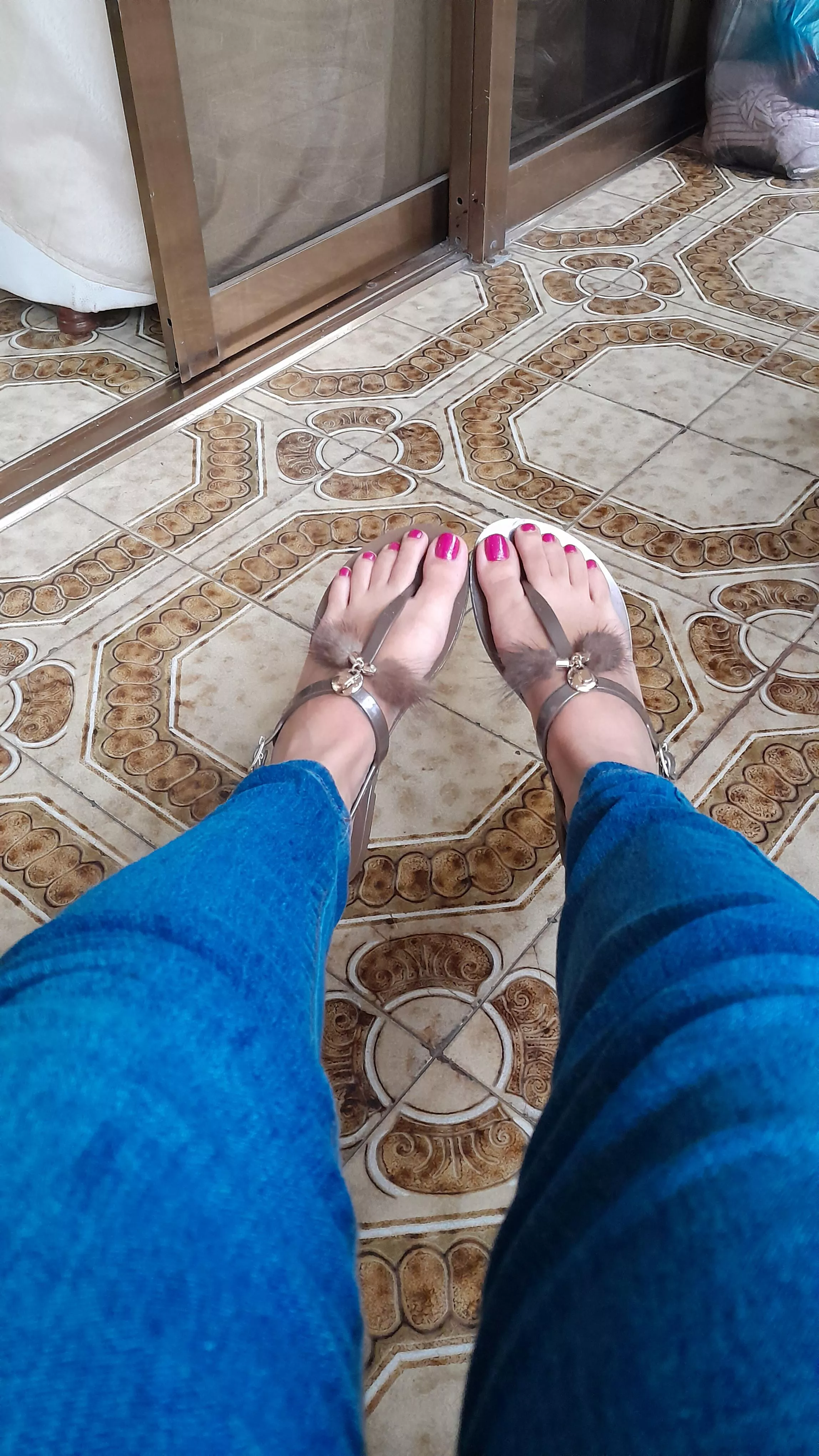 What are you doing now? Other than looking at my feet