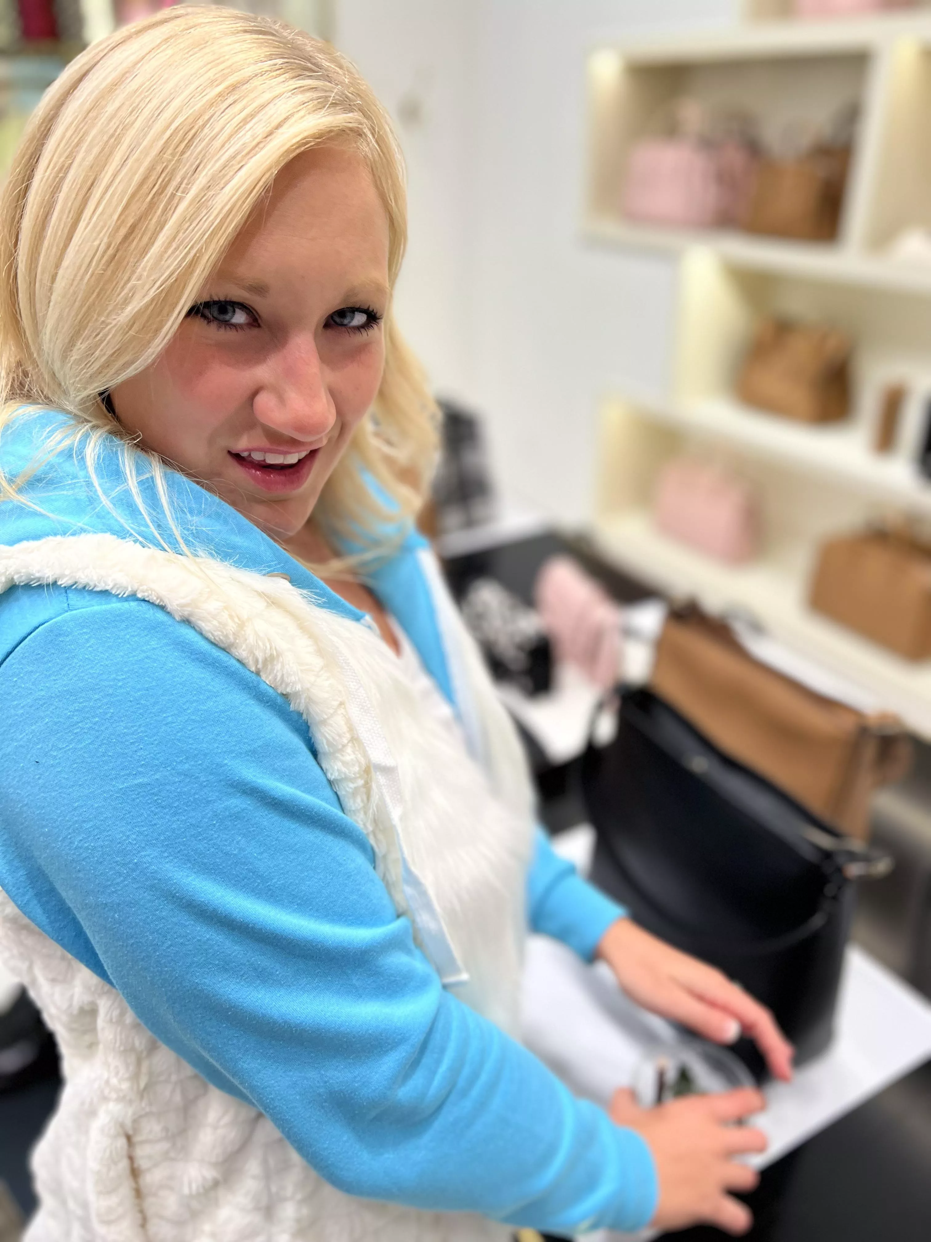 When I give you that “come get me” look in my favorite blue sweatshirt