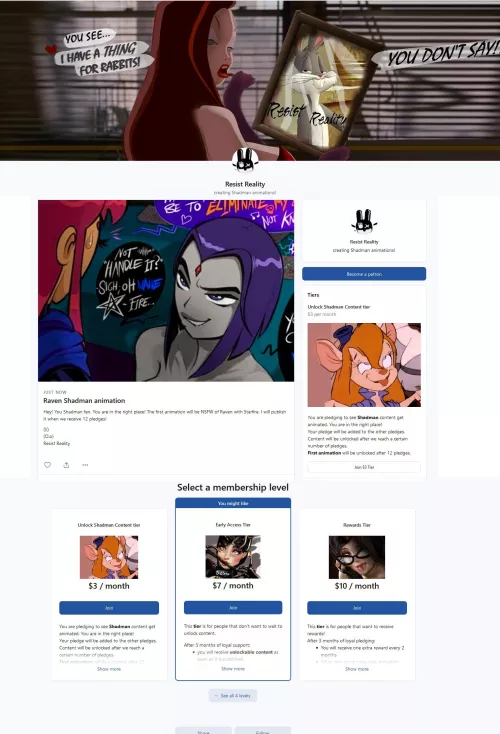 Alright guys! Let's go! Let's see if we can get these 12 pledges done and get this RAVEN animation going