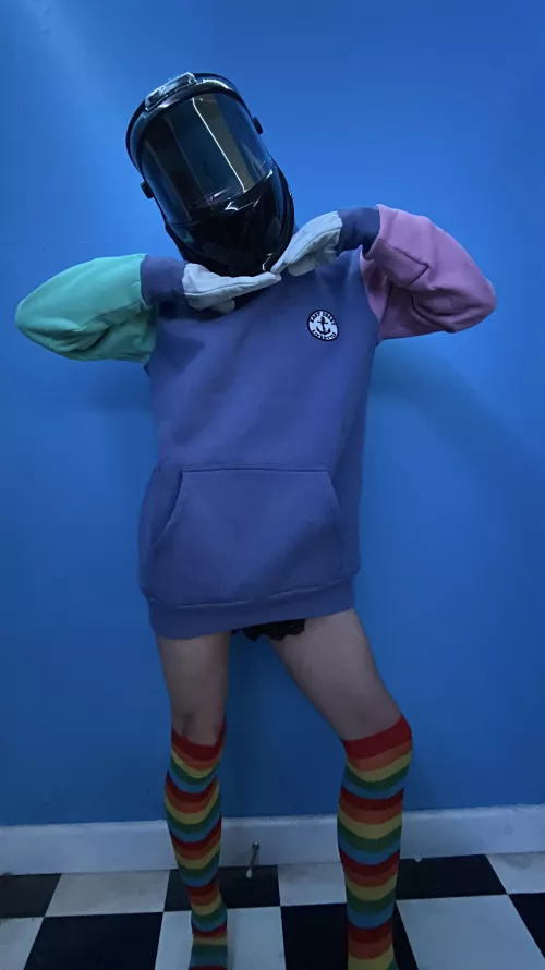 And one last photo of me in my brand new sweater and gloves.